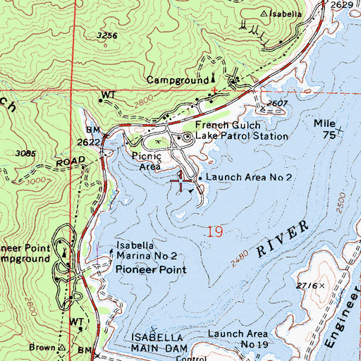 Topographic Map of Launch Area Number Two, CA
