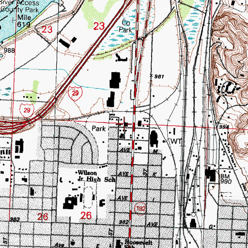 Topographic Map of Trinity Lutheran Interparish School, IA