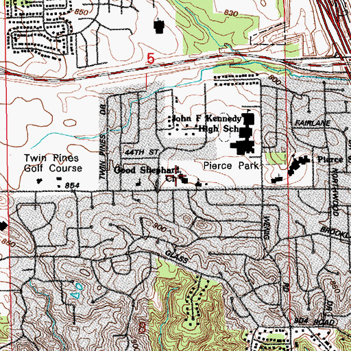 Topographic Map of Good Shepherd Evangelical Lutheran School, IA