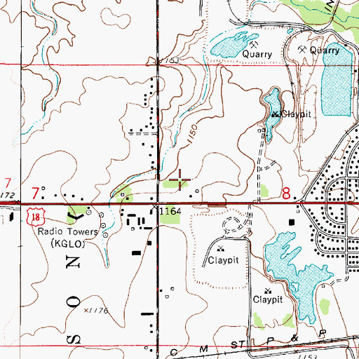 Topographic Map of Purdue University Global - Mason City, IA