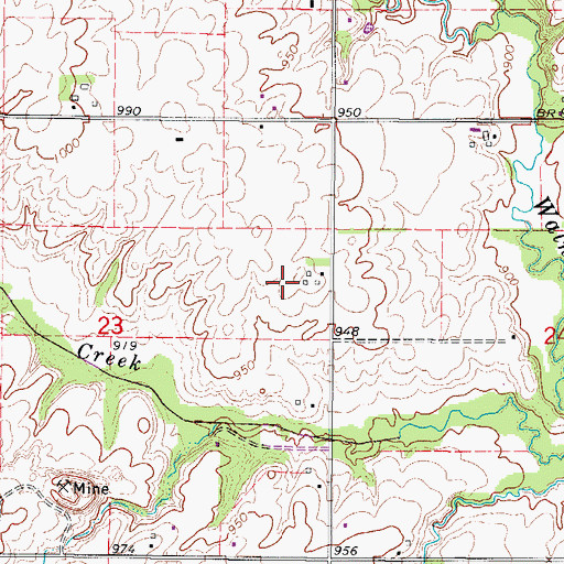 Topographic Map of Walnut Hills Elementary School, IA