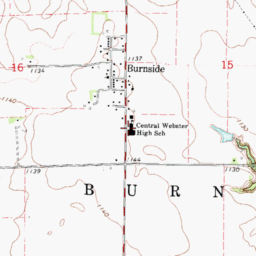 Topographic Map of Iowa Central Charter High School, IA