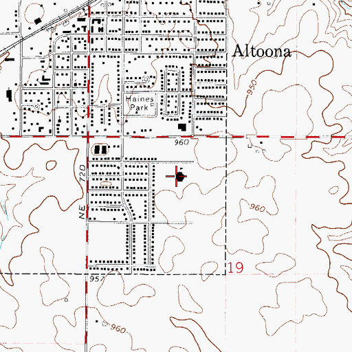 Topographic Map of Centennial Elementary School, IA
