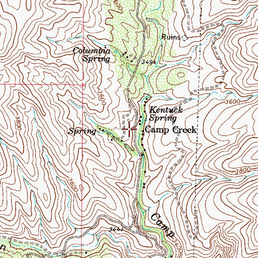 Topographic Map of Camp Creek, AZ