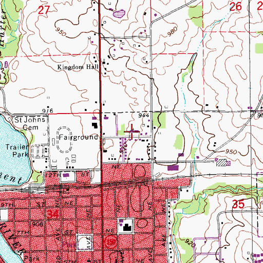 Topographic Map of Independence Christian Academy, IA