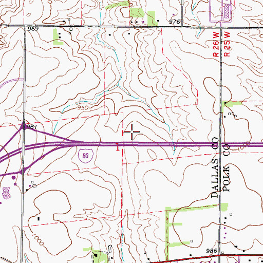 Topographic Map of University of Phoenix - Des Moines Campus, IA