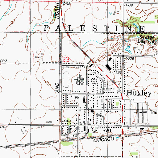 Topographic Map of Ballard Community High School, IA