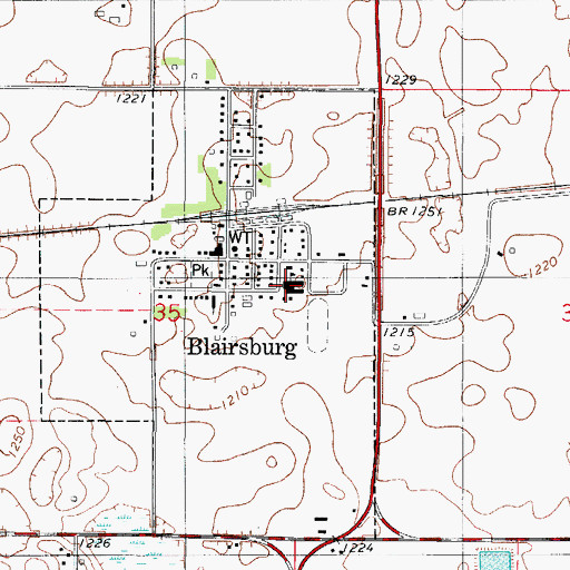 Topographic Map of Northeast Hamilton Elementary School, IA