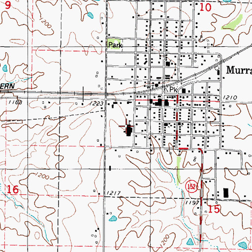Topographic Map of Murray Junior / Senior High School, IA