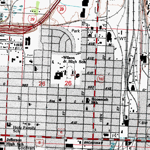 Topographic Map of Tucker Career and College Center, IA