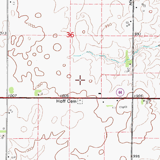 Topographic Map of Dallas Center - Grimes Meadows School, IA