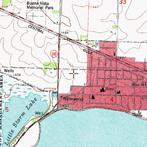 Topographic Map of Storm Lake Elementary School, IA