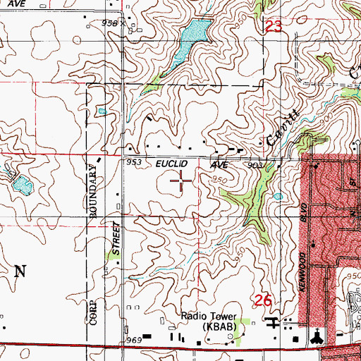 Topographic Map of Wilder Elementary School, IA