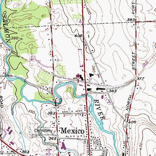 Topographic Map of Donald McFee Memorial Ambulance Service, NY