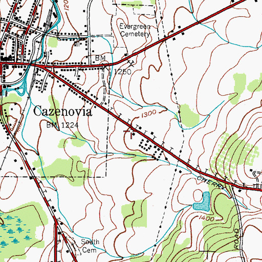 Topographic Map of Cazenovia Area Volunteer Ambulance Corps, NY