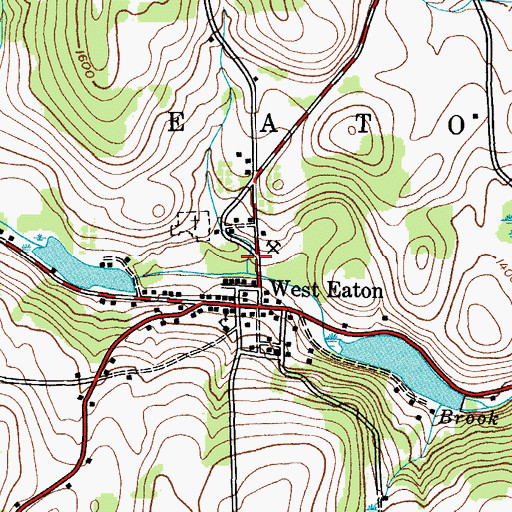 Topographic Map of West Eaton Volunteer Ambulance Corps, NY