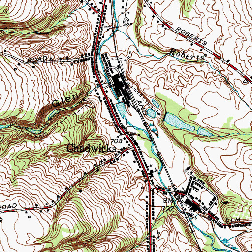 Topographic Map of Edwards Ambulance, NY