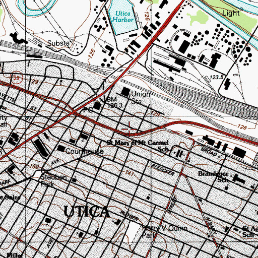 Topographic Map of Kunkel Ambulance Service, NY