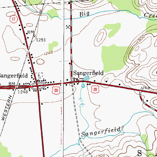 Topographic Map of Waterville Area Volunteer Ambulance Corps, NY