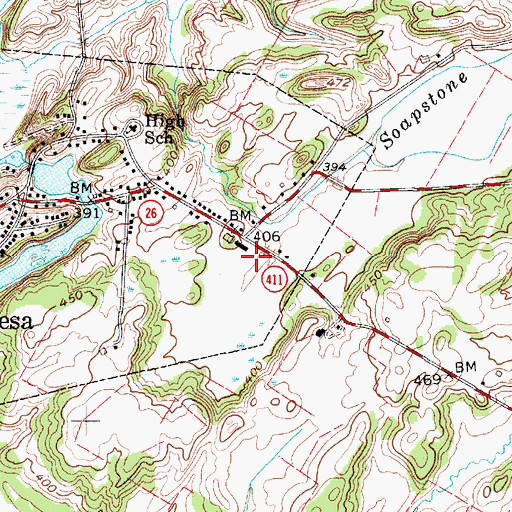Topographic Map of Theresa Emergency Corps, NY