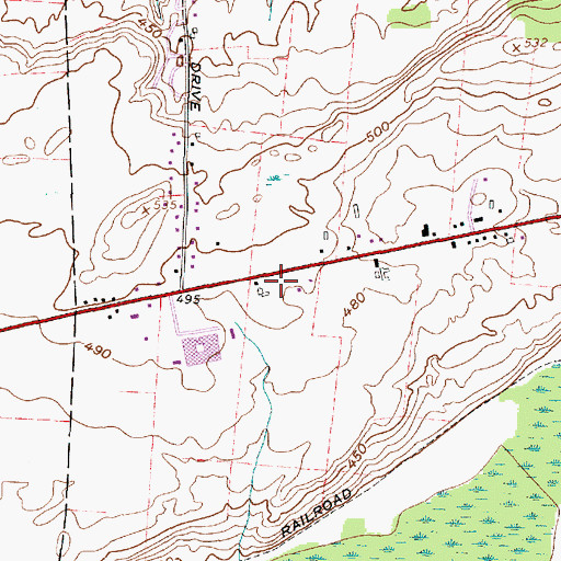 Topographic Map of Watertown Ambulance Service, NY