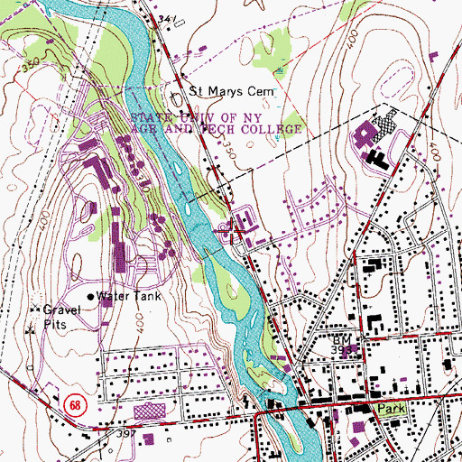 Topographic Map of Canton Rescue Squad, NY