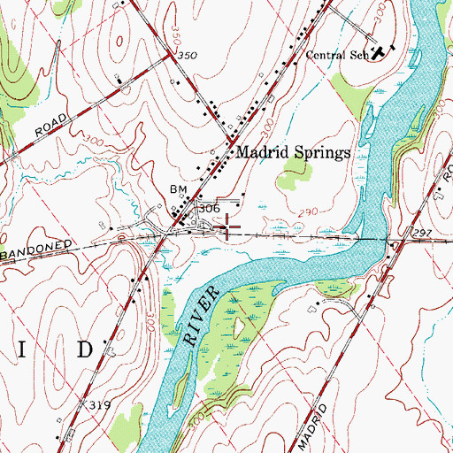 Topographic Map of Madrid Rescue Squad, NY