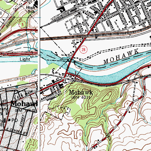 Topographic Map of MOVAC Mohawk Valley Ambulance Corps, NY