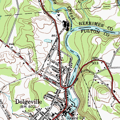 Topographic Map of S and S Volunteer Ambulance Service, NY