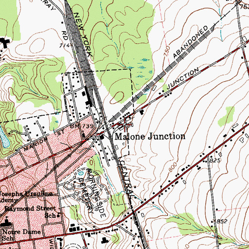 Topographic Map of Northern Ambulance, NY