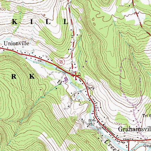 Topographic Map of Grahamsville First Aid Squad, NY