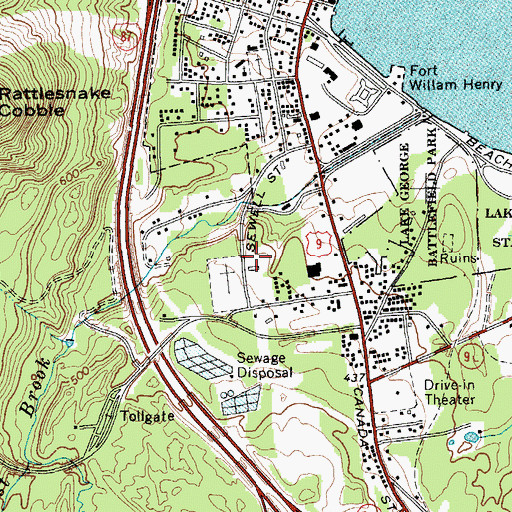 Topographic Map of Lake George Post 374 American Legion Emergency Squad, NY