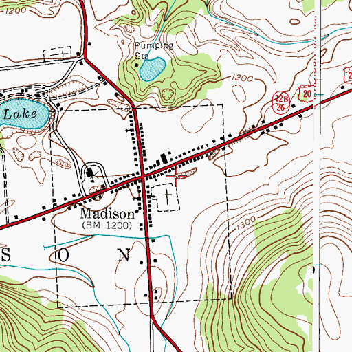 Topographic Map of Village of Madison Ambulance, NY