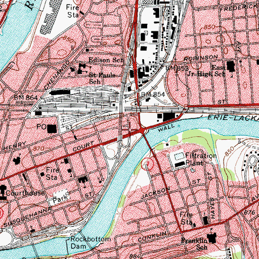 Topographic Map of Broome Volunteer Emergency Squad, NY