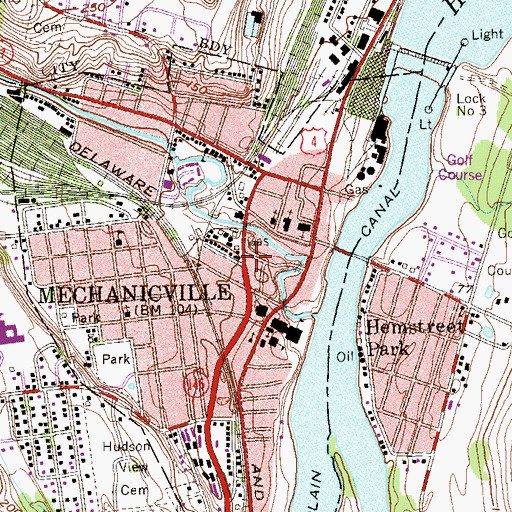 Topographic Map of Ahearn Rescue Squad, NY