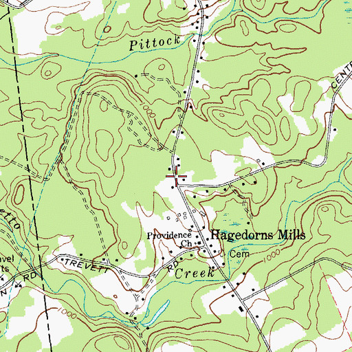 Topographic Map of Providence Volunteer Ambulance Corps, NY