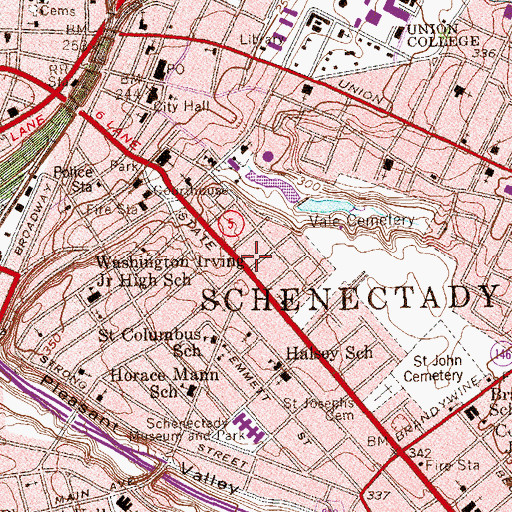 Topographic Map of Mohawk Ambulance Service, NY