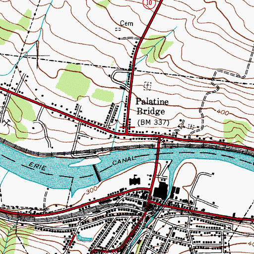Topographic Map of Mid County Volunteer Ambulance Service, NY