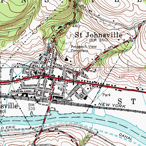 Topographic Map of Saint Johnsville Volunteer Ambulance Corps, NY