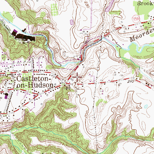 Topographic Map of Castleton Volunteer Ambulance Service, NY