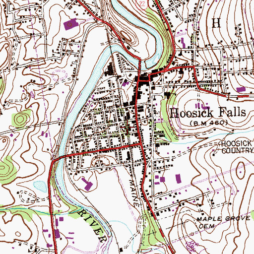 Topographic Map of Hoosick Rescue Squad, NY