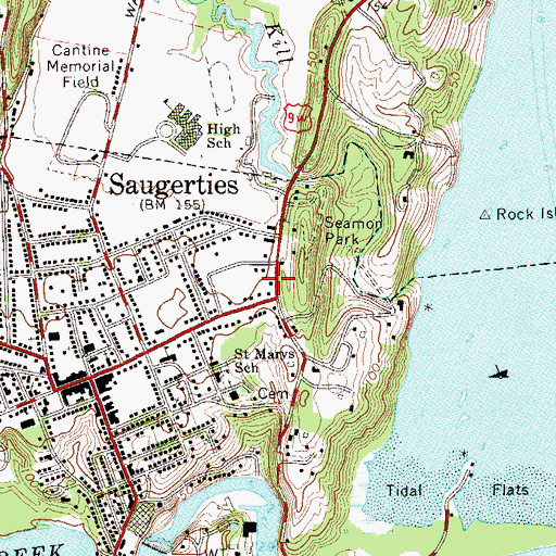 Topographic Map of Diaz Memorial Ambulance Service, NY