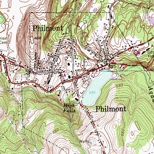 Topographic Map of Philmont Rescue Squad, NY