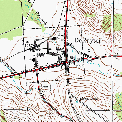 Topographic Map of Smith Ambulance Service, NY