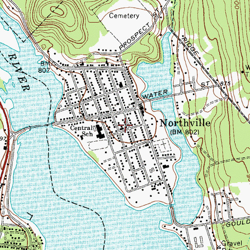 Topographic Map of Northampton Ambulance Service, NY