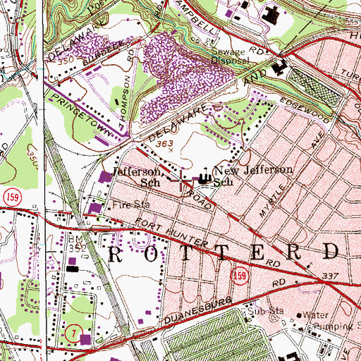 Topographic Map of Rotterdam Emergency Medical Services Station 1, NY