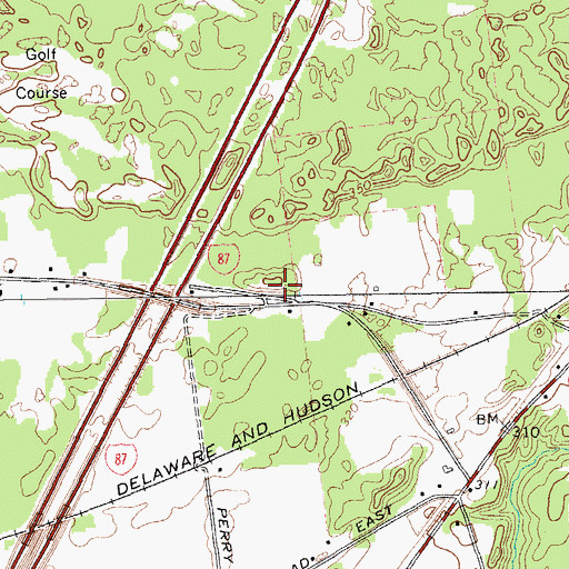 Topographic Map of Wilton Emergency Squad, NY