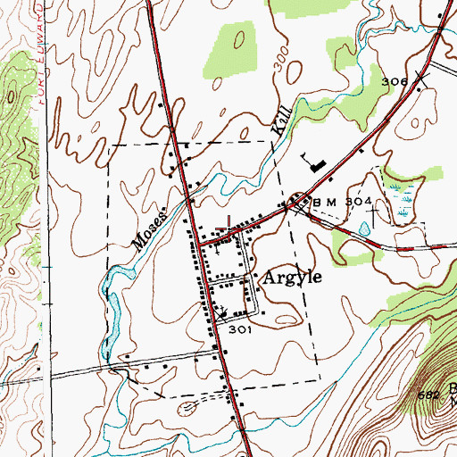 Topographic Map of Argyle Emergency Squad, NY