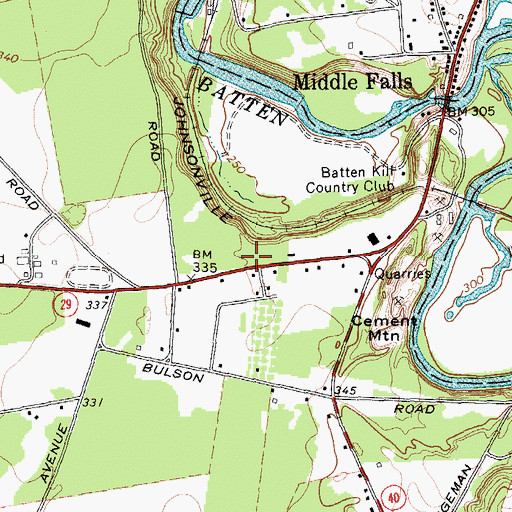Topographic Map of Easton Greenwich Rescue Squad, NY