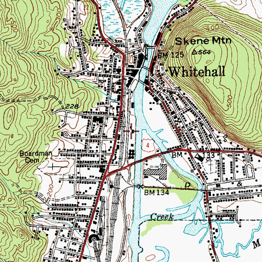 Topographic Map of Skenesborough Emergency Squad, NY